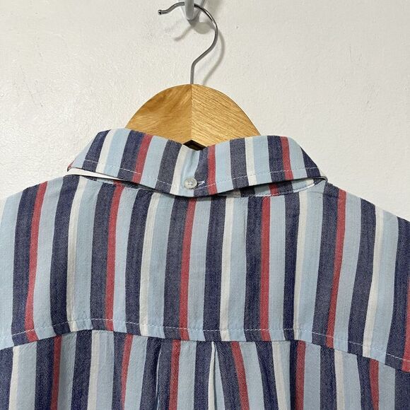 Chubbies The Classy Slub Poplin Friday Button Shirt Size M Striped Resort Vacay - Picture 5 of 7